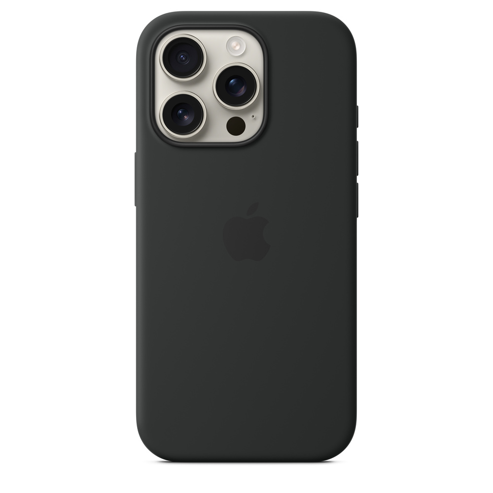 Силиконовый чехол для iPhone 16 Pro Черный