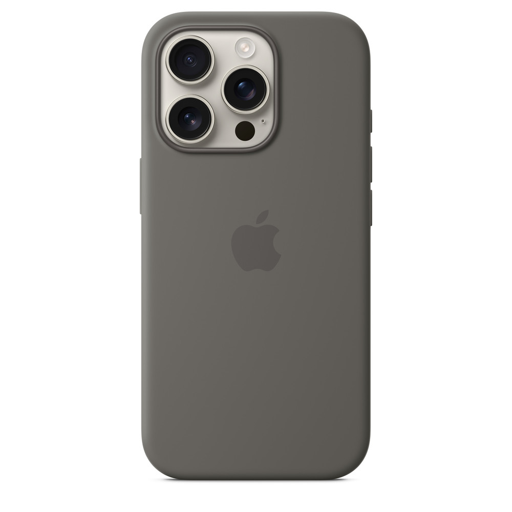 Силиконовый чехол для iPhone 16 Pro Серый