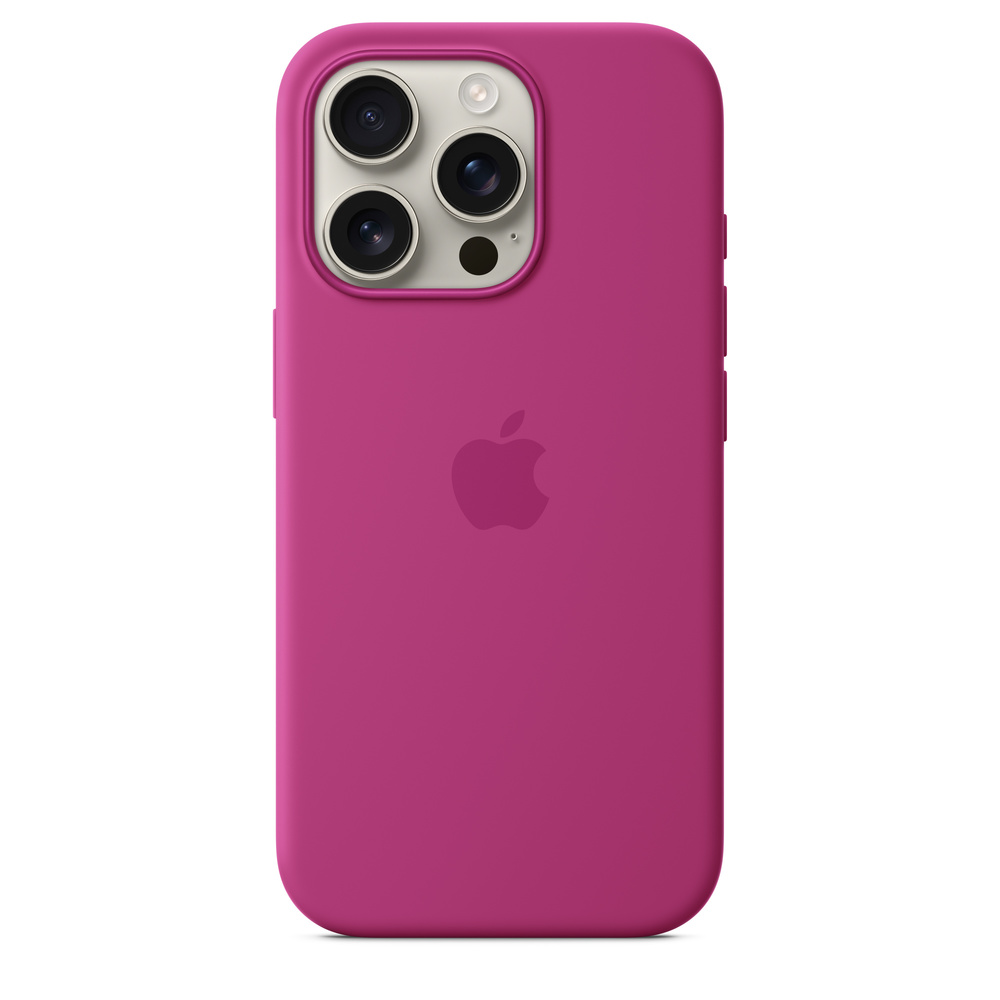 Силиконовый чехол для iPhone 16 Pro Фуксия