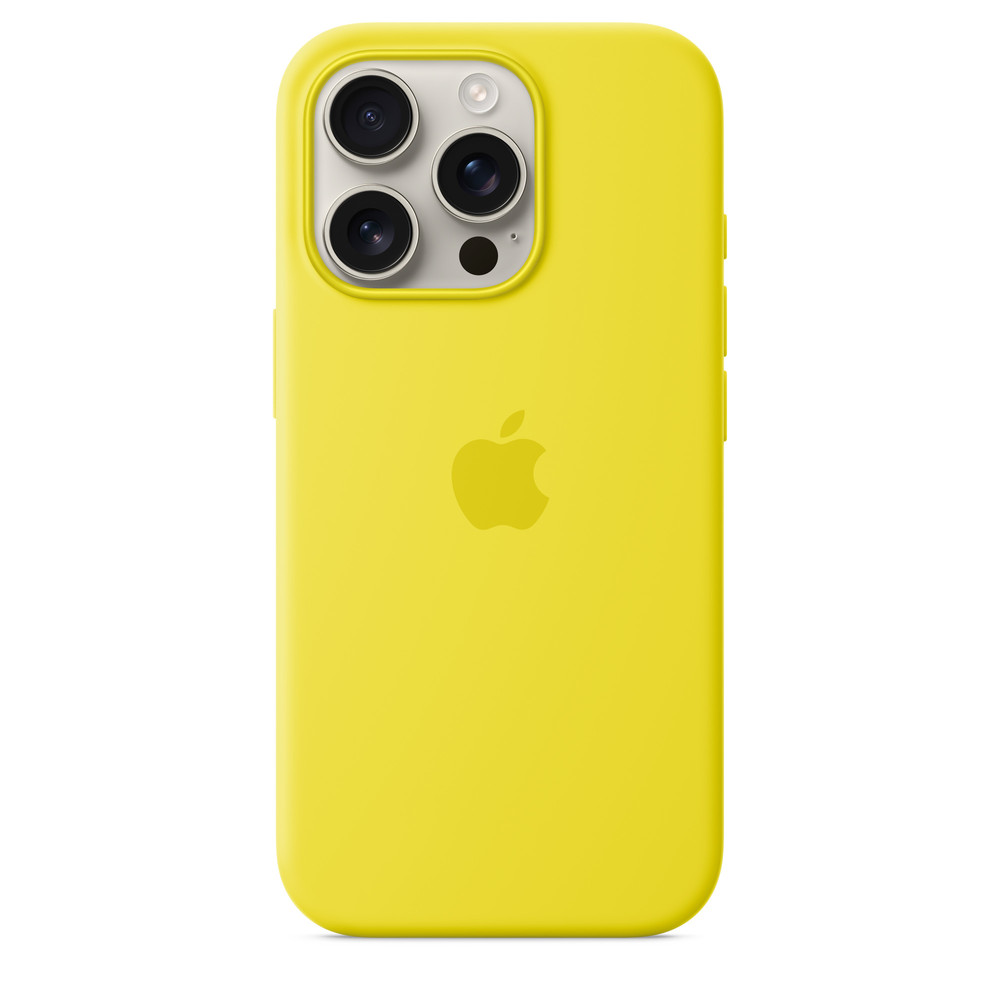Силиконовый чехол для iPhone 16 Pro Желтый