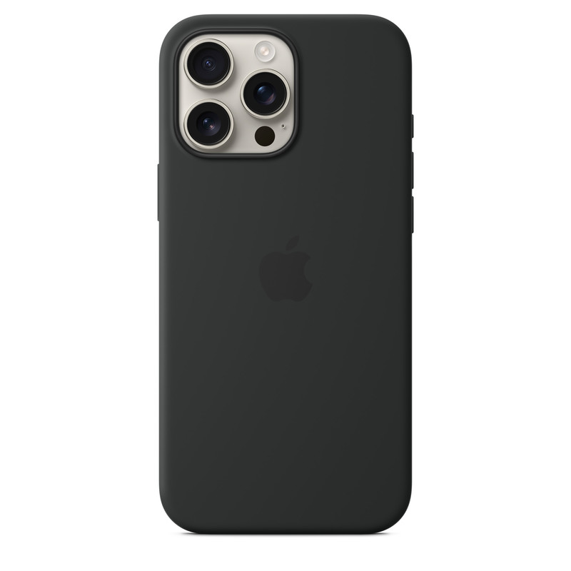 Силиконовый чехол для iPhone 16 Pro Max Черный