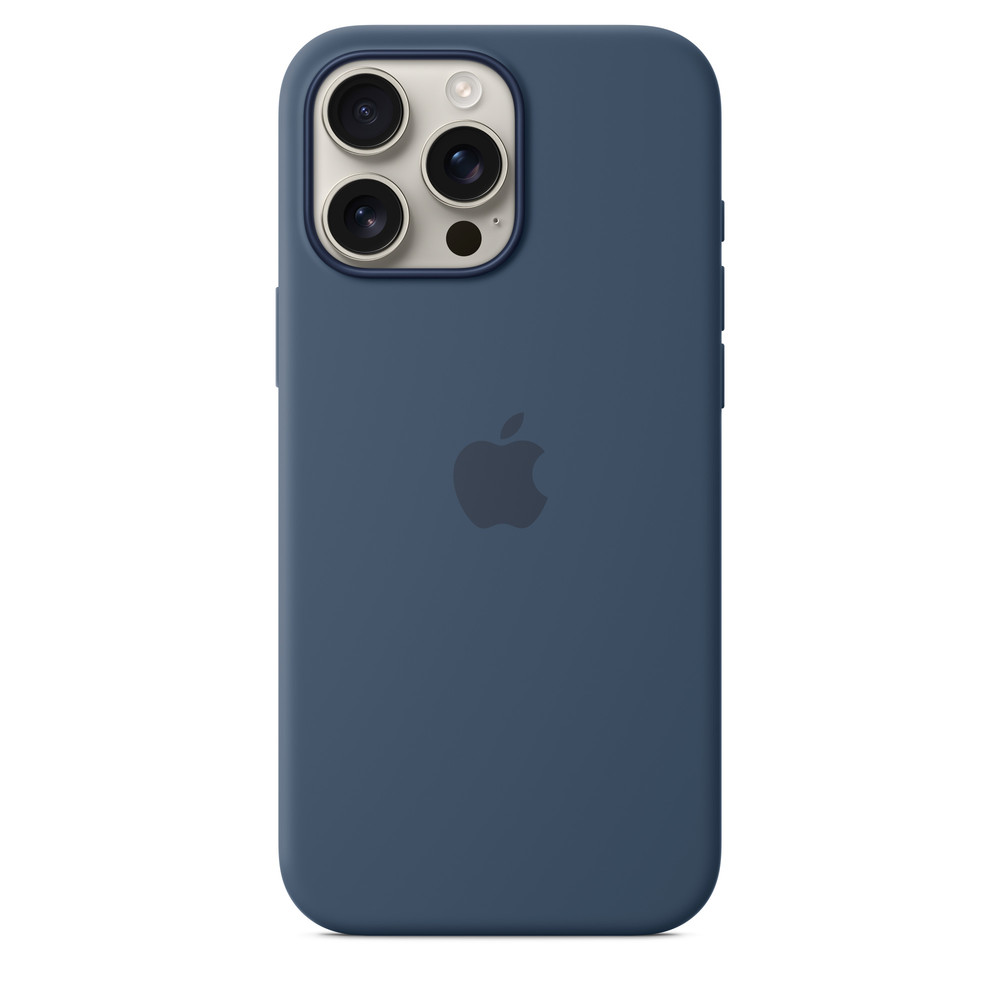 Силиконовый чехол для iPhone 16 Pro Max Синий