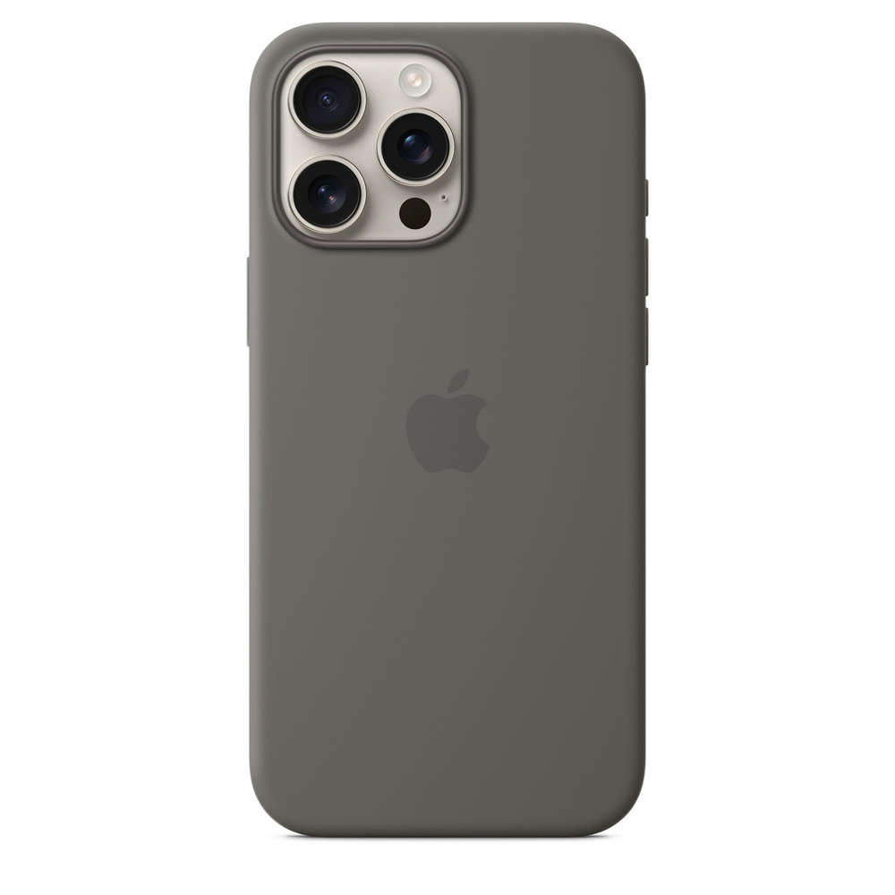 Силиконовый чехол для iPhone 16 Pro Max Серый