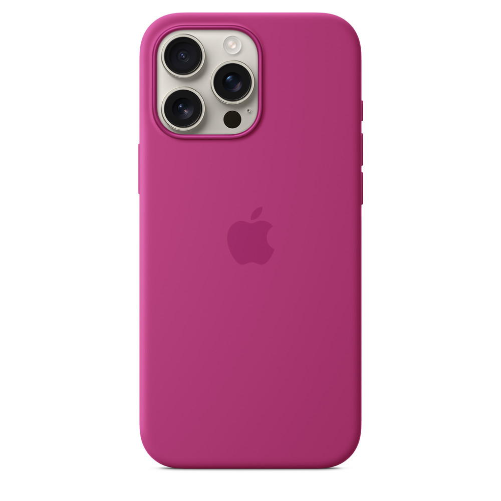 Силиконовый чехол для iPhone 16 Pro Max Фуксия