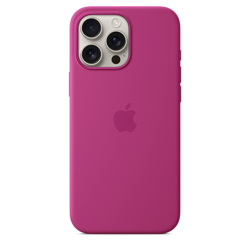 Силиконовый чехол для iPhone 16 Pro Max Фуксия