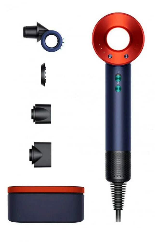 Фен Dyson Supersonic HD15 gift box HK, prussian blue/topaz orange