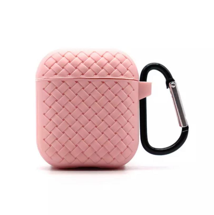 Чехол плетение для AirPods Pink