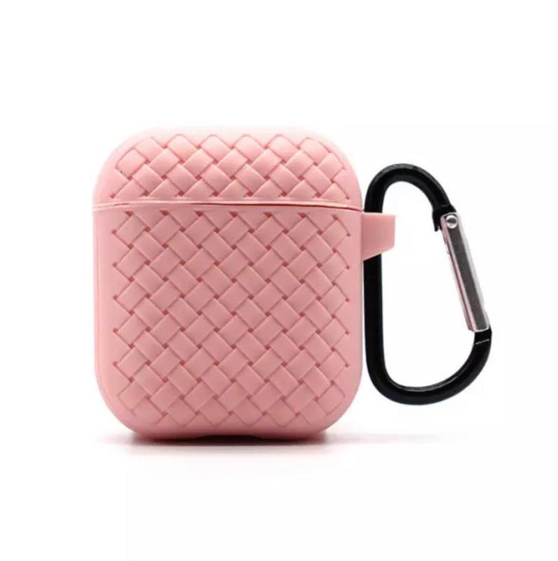 Чехол плетение для AirPods Pink
