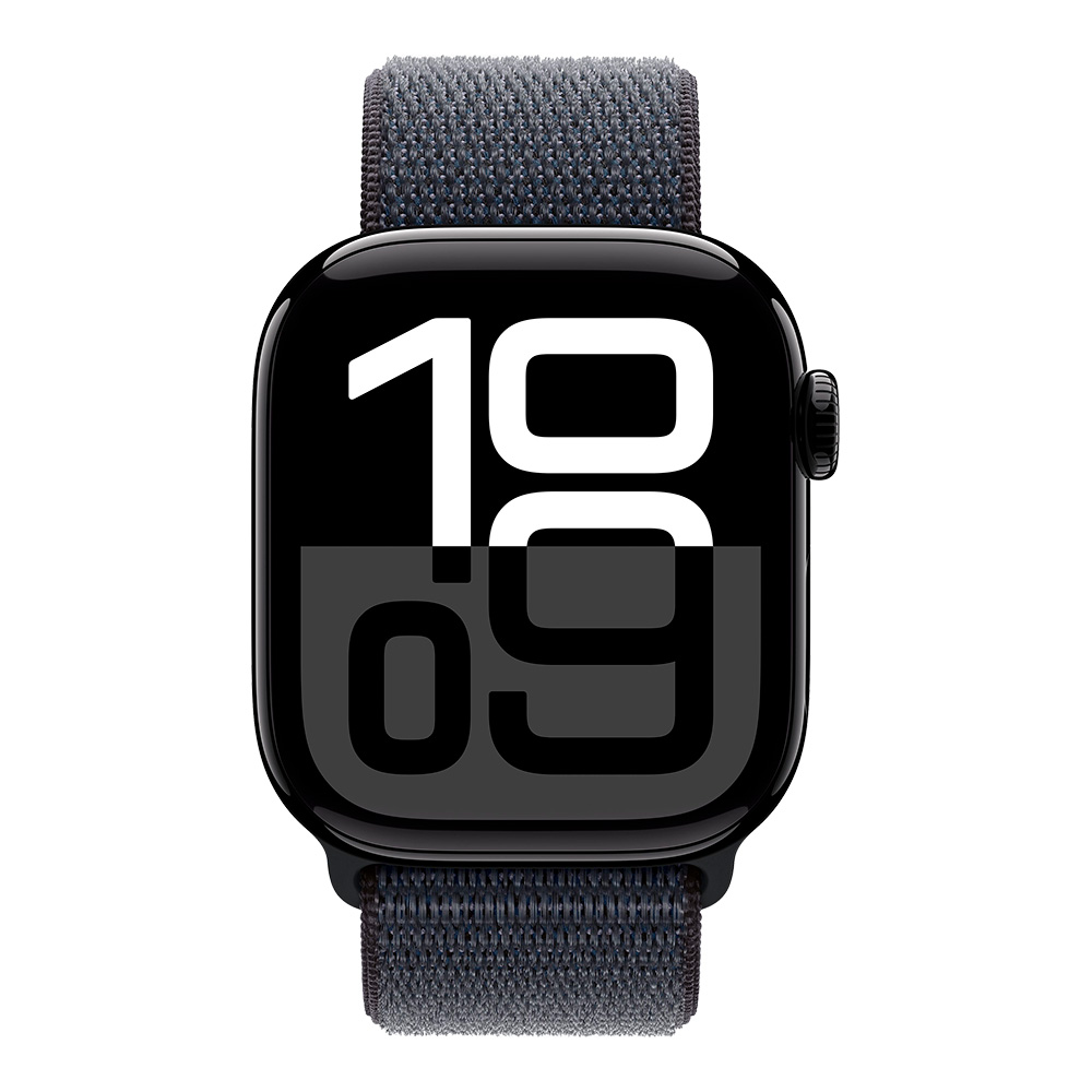 Apple Watch Series 10 GPS 42mm Jet Black Aluminum Case with Ink Sport Loop