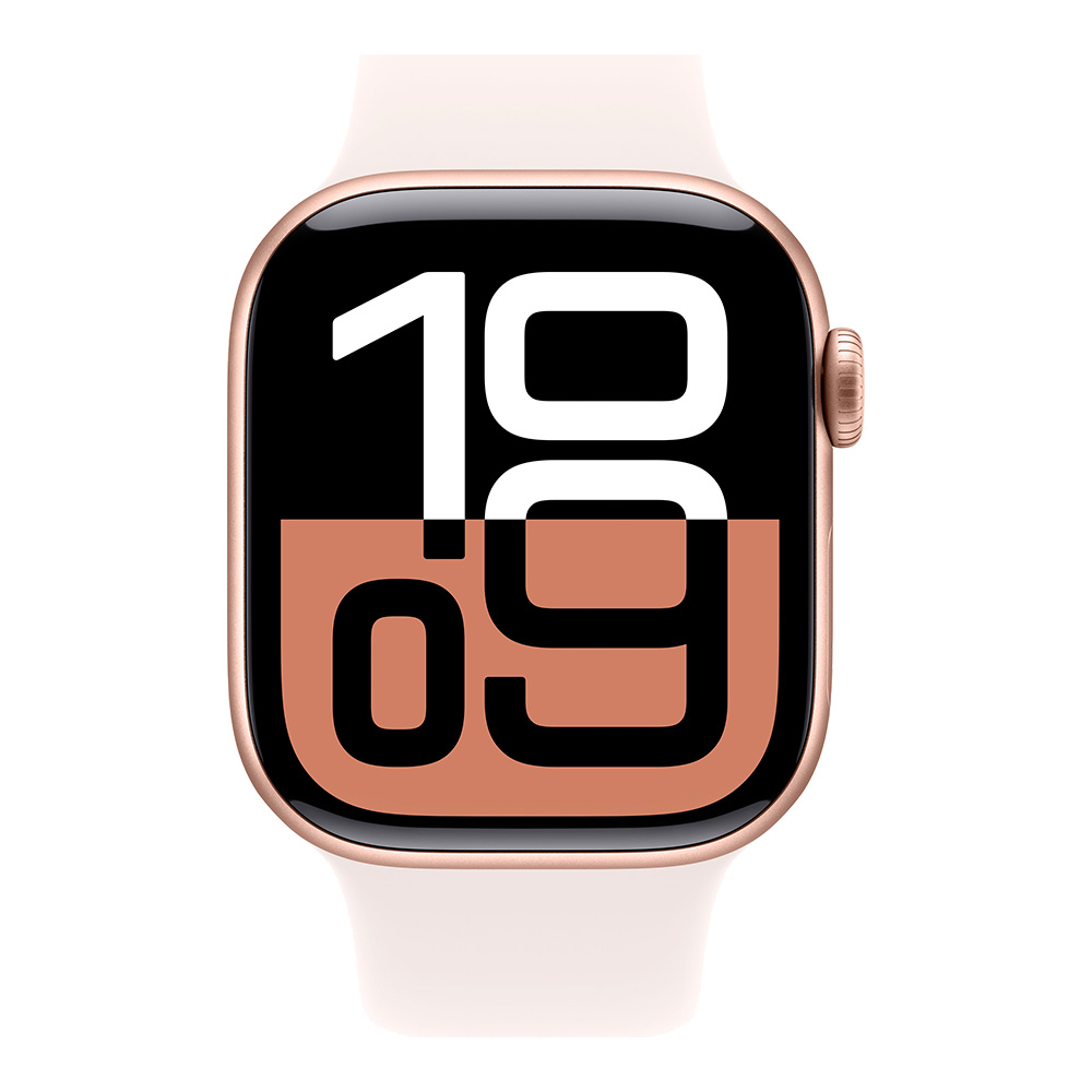 Apple Watch Series 10 GPS 42mm Rose Gold Aluminum Case with Light Blush Sport Band S/M