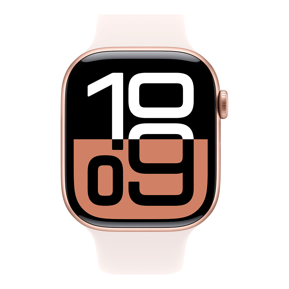 Apple Watch Series 10 GPS 46mm Rose Gold Aluminum Case with Light Blush Sport Band M/L