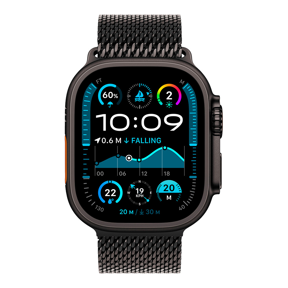 Apple Watch Ultra 2 with Black Titanium Milanese Loop S