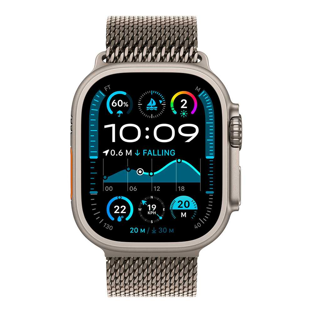 Apple Watch Ultra 2 with Natural Titanium Milanese Loop L